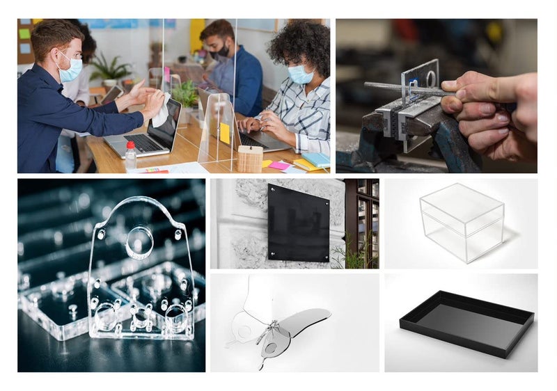AdirOffice Acrylic Plexiglass Sheet 12â€™â€™x12â€™â€™ 1/8'' Thick- Durable, Water Resistant & Weatherproof - Multipurpose & Ideal for Countless Uses - Black - Image 5